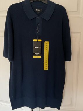DKNY Men's Navy Short-Sleeve Polo